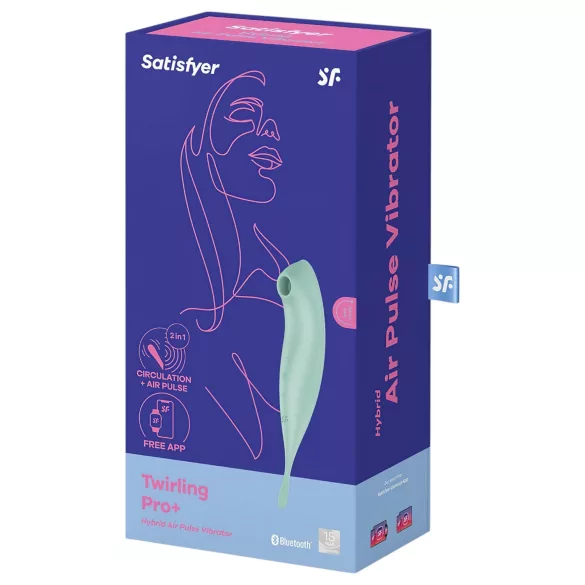 Satisfyer Twirling Pro - klitoriskiihotin ja vibraattori - mintunvihreä