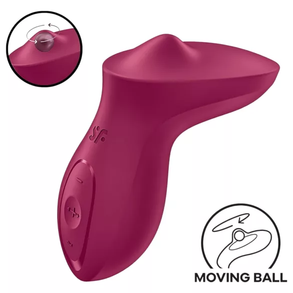 Satisfyer Exciterrr - pyörivillä helmillä varustettu klitoriskiihotin (punainen)