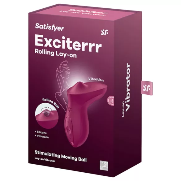 Satisfyer Exciterrr - pyörivillä helmillä varustettu klitoriskiihotin (punainen)