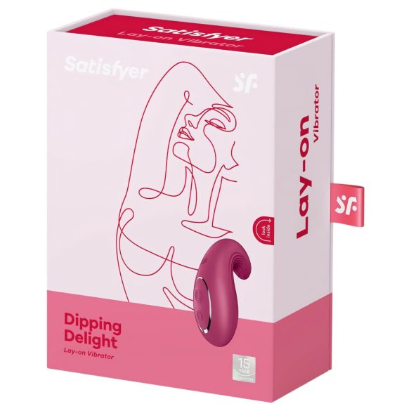 Satisfyer Dipping Delight - klitoriskiihotin - ladattava - punainen