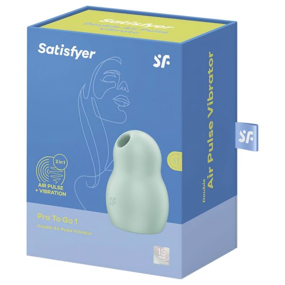 Satisfyer Pro To Go 1 - ladattava klitoriskiihotin ilmalla - mintunvihreä