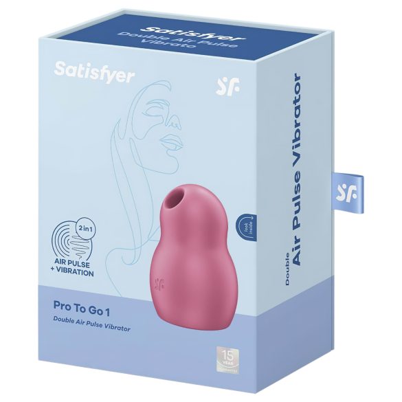 Satisfyer Pro To Go 1 - ladattava klitoriskiihotin ilmapulssi - punainen