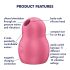 Satisfyer Pro To Go 1 - ladattava ilmapulsio klitorisstimulaattori (punainen)