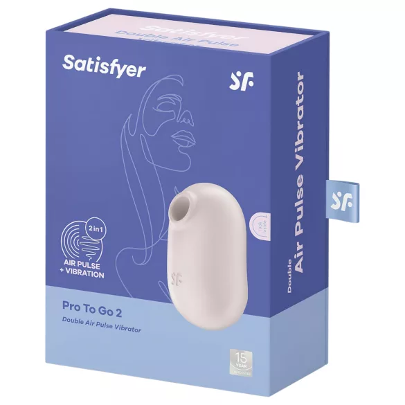 Satisfyer Pro To Go 2 - klitoriskiihotin ilmanpaineaalloilla - beige