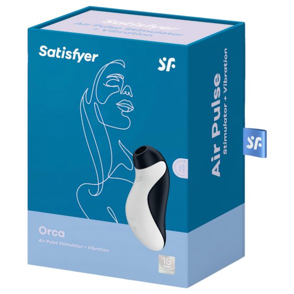 Satisfyer Orca - klitoriskiihotin ilmalla - vedenpitävä - mustavalkoinen