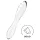 Satisfyer Dazzling Crystal 1 - kaksipäinen lasidildo - läpinäkyvä