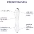 Satisfyer Dazzling Crystal 1 - kaksipäinen lasidildo - läpinäkyvä