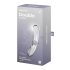 Satisfyer Double Crystal - kaksipäinen lasidildo (läpinäkyvä)