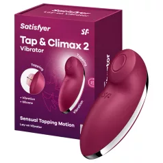   Satisfyer Tap & Climax 2 - 2-in-1 klitoriskiihotin ja vibraattori (punainen)