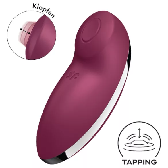 Satisfyer Tap & Climax 2 - klitoriskiihotin ja vibraattori 2in1 - punainen