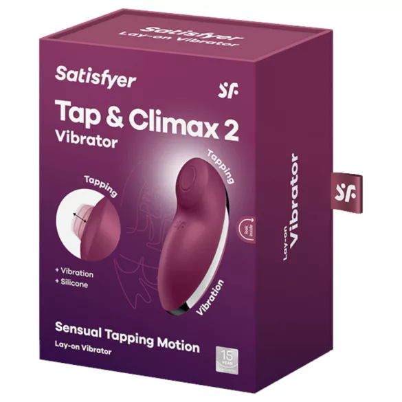 Satisfyer Tap & Climax 2 - klitoriskiihotin ja vibraattori 2in1 - punainen
