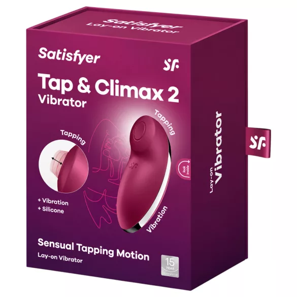 Satisfyer Tap & Climax 2 - 2-in-1 klitoriskiihotin ja vibraattori (punainen)