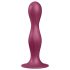 Satisfyer Double Ball-R - kiinnitettävä painotettu dildo - punainen