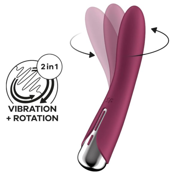 Satisfyer Spinning Vibe 1 - G-piste vibraattori pyörivä pää - punainen