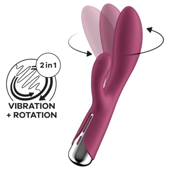 Satisfyer Spinning Rabbit 1 - pyörivä klitoriskiihotin vibraattori - punainen