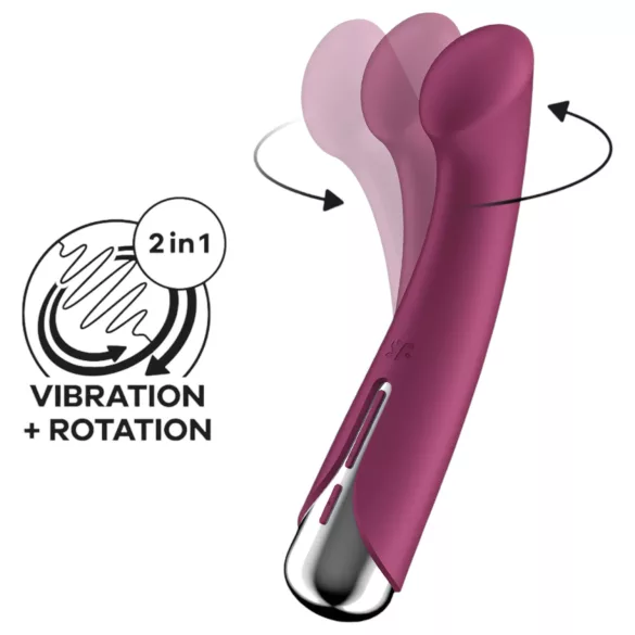 Satisfyer Spinning G-Spot 1 - pyöriväpääinen G-pistevibraattori (punainen)