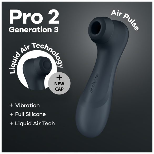 Satisfyer Pro2 Gen3 - klitoriskiihotin ilmalla - tummanharmaa