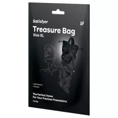 Satisfyer Treasure Bag XL - säilytyspussi - iso - musta