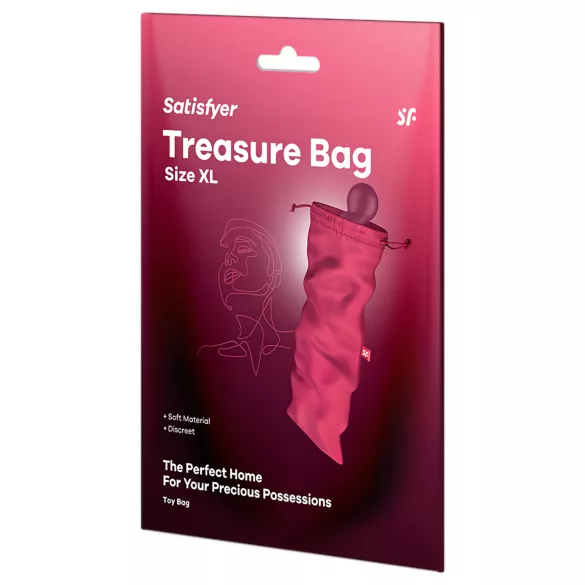 Satisfyer Treasure Bag XL - huomaamaton seksilelun säilytyspussi (pinkki)