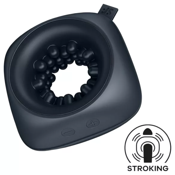 Satisfyer Ring Stroker - ladattava, värisevä masturbaattori (musta)