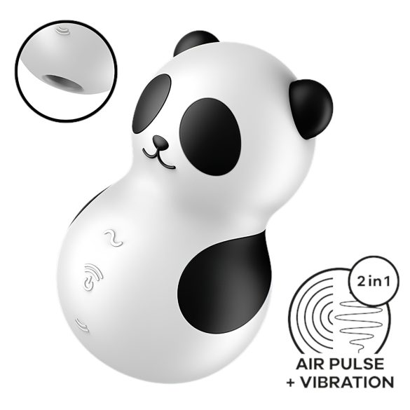 Satisfyer Pocket Panda - Ilmapulssiklitoriskiihotin (musta)