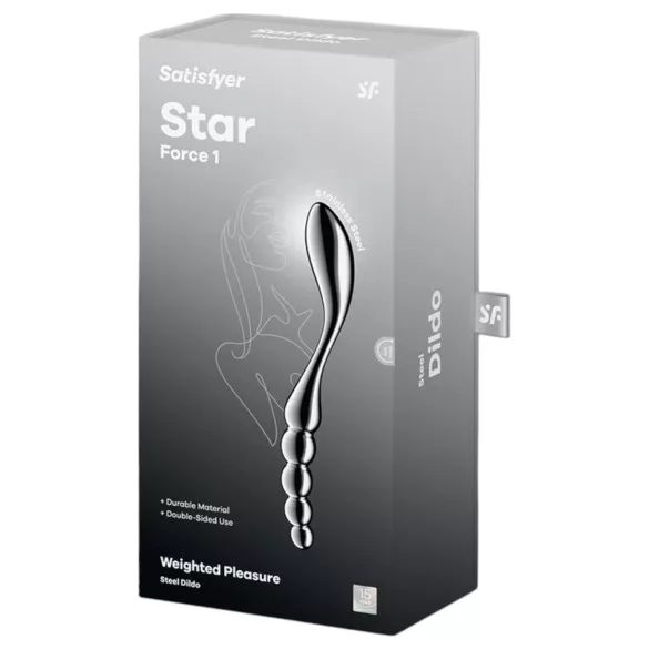 Satisfyer Star Force 1 - teräspallosauva - hopea
