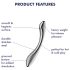 Satisfyer Pure Gravity 1 – uritettu teräsdildo (hopea)