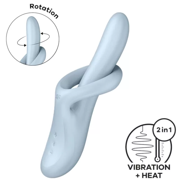 Satisfyer Heat Flex 4 - lämmittävä klitoriskiihotin varrella (sininen)