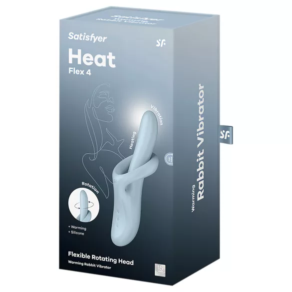 Satisfyer Heat Flex 4 - lämmittävä klitoriskiihotin varrella (sininen)