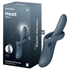   Satisfyer Heat Flex 4 - lämmittävä klitoriskiihotinvarrellinen vibraattori (harmaa)