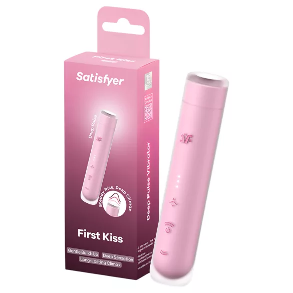Satisfyer First Kiss - ilmapulssilla toimiva klitoriskiihotin (vaaleanpunainen)