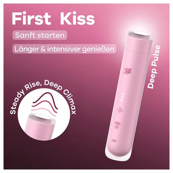 Satisfyer First Kiss - ilmapulssilla toimiva klitoriskiihotin (vaaleanpunainen)