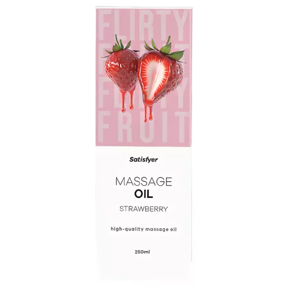 Satisfyer - maustettu hierontaöljy - mansikka (250 ml)