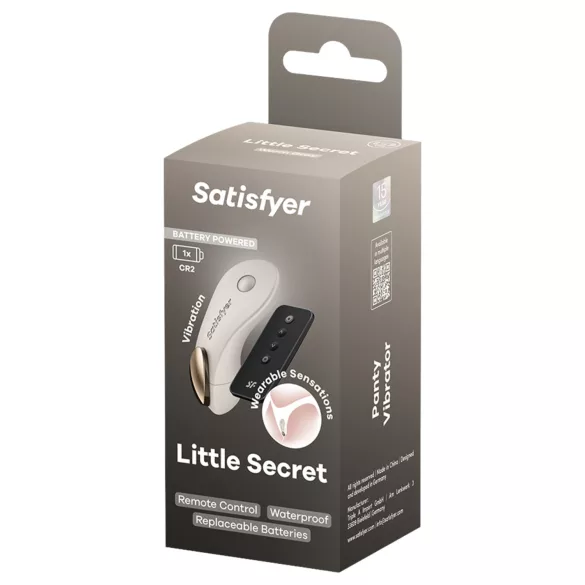 Satisfyer Little Secret - käytettävä pikkuhousuvibraattori (valkoinen)
