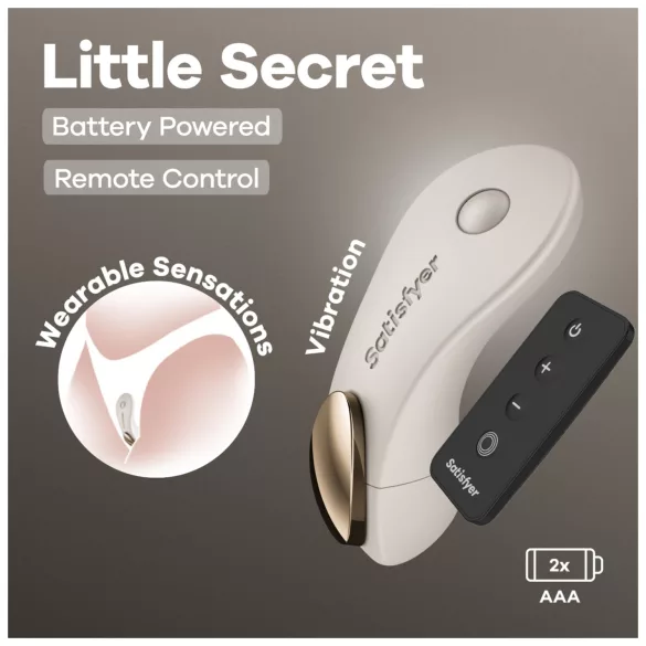 Satisfyer Little Secret - käytettävä pikkuhousuvibraattori (valkoinen)