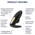 Satisfyer Pro 4 Couples - parivibraattori ilmapulsseilla - musta