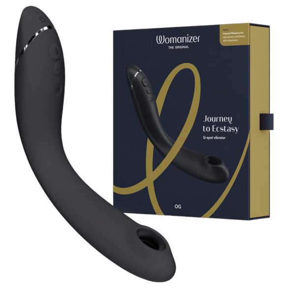Womanizer OG - ladattava ilma-aalto 2-in-1 vibraattori (musta)