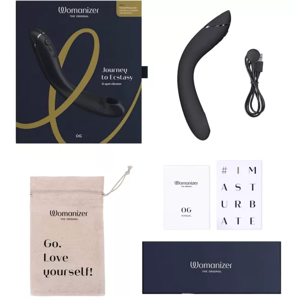 Womanizer OG - klitoriskiihotin ja vibraattori - akku - musta