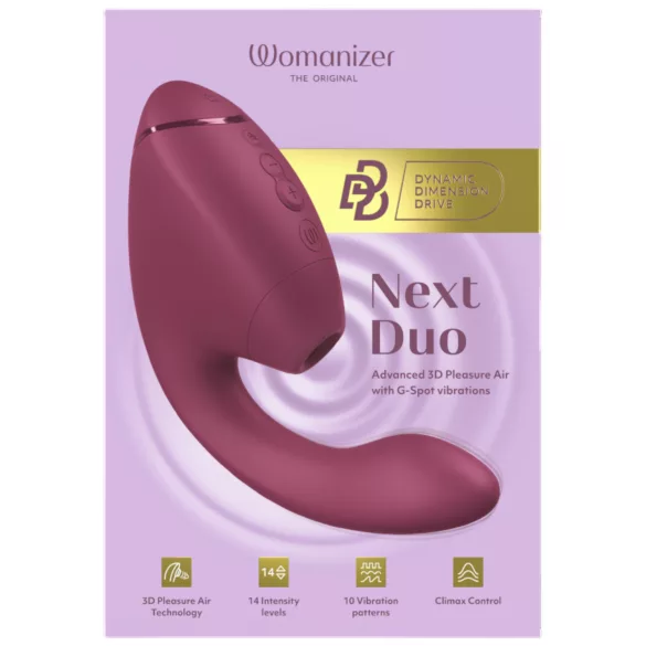Womanizer Next Duo - 2-in-1 G-pistevibraattori (vaaleanpunainen)