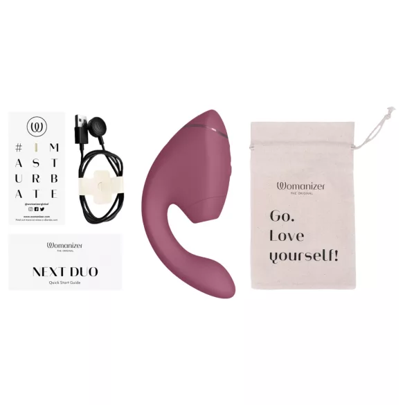Womanizer Next Duo - 2-in-1 G-pistevibraattori (vaaleanpunainen)