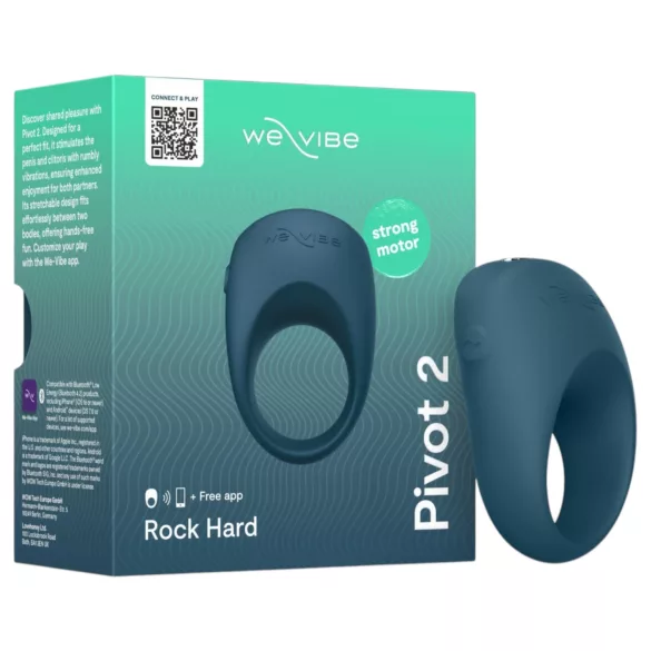 We-Vibe Pivot 2 - sovelluksella ohjattava värisevä penisrengas miehille (sininen)