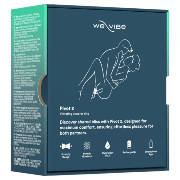 We-Vibe Pivot 2 - sovelluksella ohjattava värisevä penisrengas miehille (sininen)