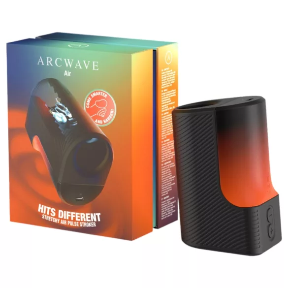 Arcwave Air - ilmapulssilla toimiva, venyvä akkukäyttöinen masturboija (musta)
