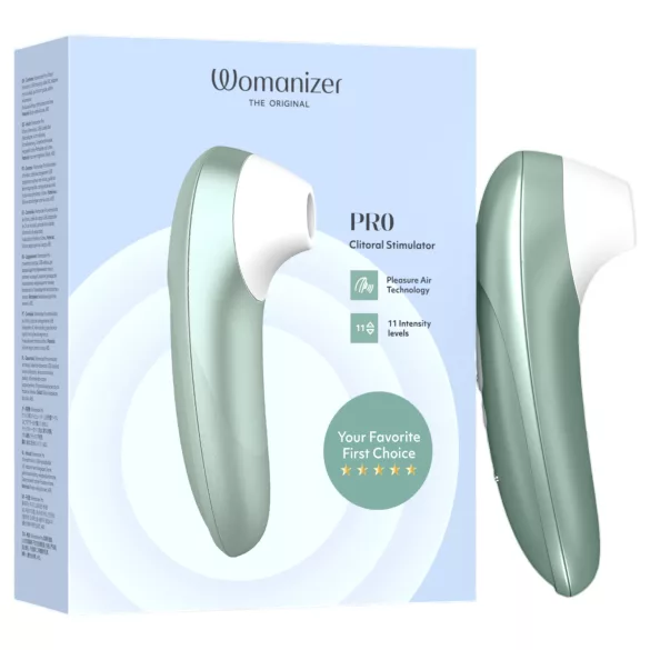 Womanizer Pro - ilmalla toimiva klitoriskiihotin (vihreä)