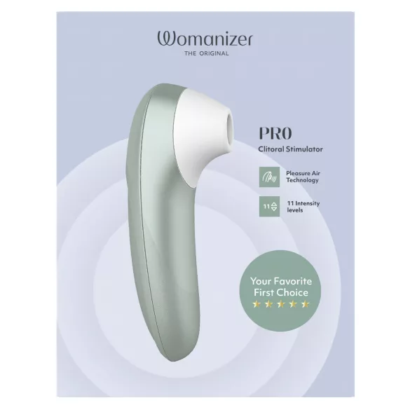 Womanizer Pro - ilmalla toimiva klitoriskiihotin (vihreä)
