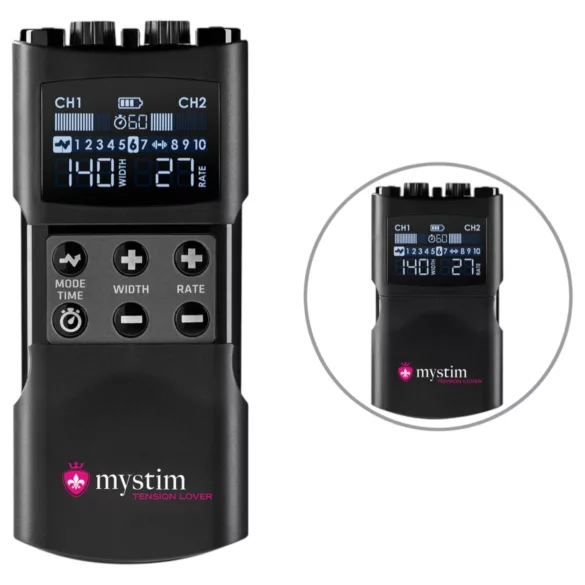mystim Tension Lover 2 - sähköstimulaattori - digitaalinen setti - musta