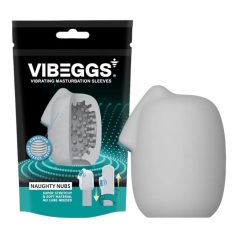 VIBEGGS - vibraatiomuna masturboija - kohokuvioitu valkoinen