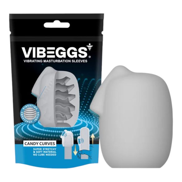 VIBEGGS Candy Curves - värisevä muna (valkoinen)