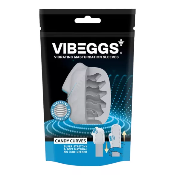 VIBEGGS Candy Curves - vibraatio muna masturbaattori - valkoinen