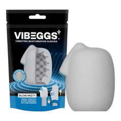 VIBEGGS Blow Misty - vibroiva muna mastubaattori - valkoinen